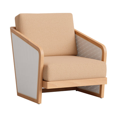 Silla para Restaurante y Jardín - ZUO SAKINA LOUNGE - Café - Asiento y Respaldo Tapizados con Tela para Exterior