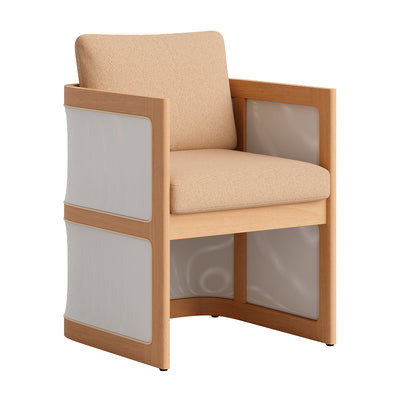 Silla para Cafetería y Terraza - ZUO NUE - Café - Asiento y Respaldo Tapizados con Tela para Exterior