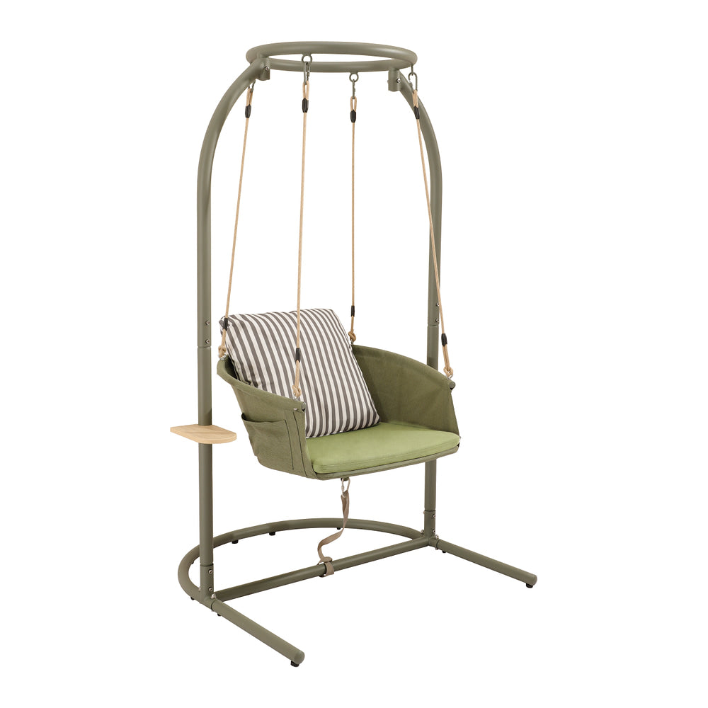 Silla para Hotel y Bistró - ZUO BOISE HANGING - Verde - Asiento y Respaldo Tapizados con Tela para Exterior
