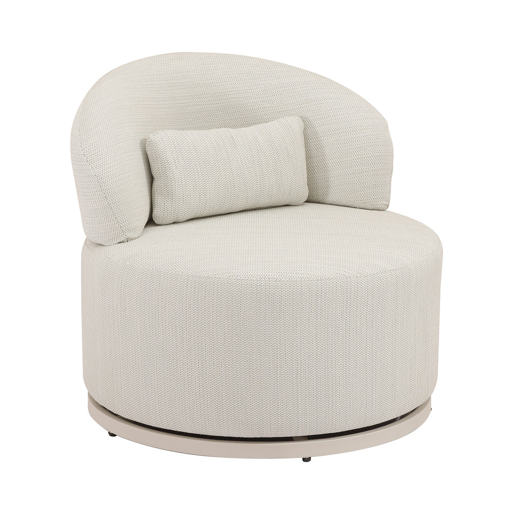 Silla para Hotel y Terraza - ZUO SAUSALITO - Beige - Asiento y Respaldo Tapizados con Tela para Exterior