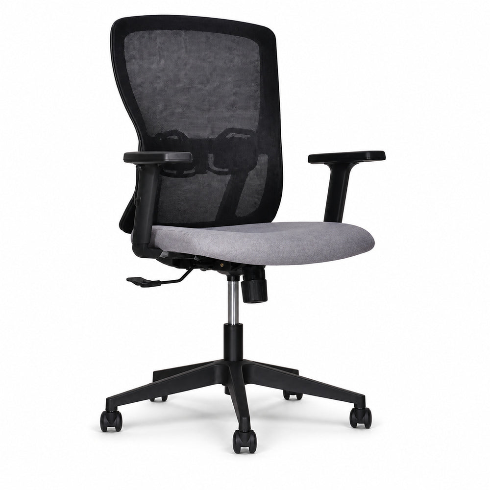 Silla de Oficina Ejecutiva - VERSA ALTUS NARA - Estructura Aluminio - Asiento Tapizado en Tela y Respaldo en Malla