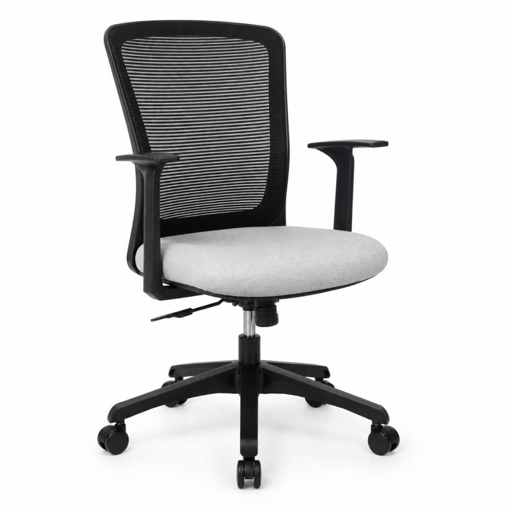 Silla de Oficina Ejecutiva Respaldo Medio - VERSA ALTUS OMEGA - Estructura Aluminio - Version Negro
