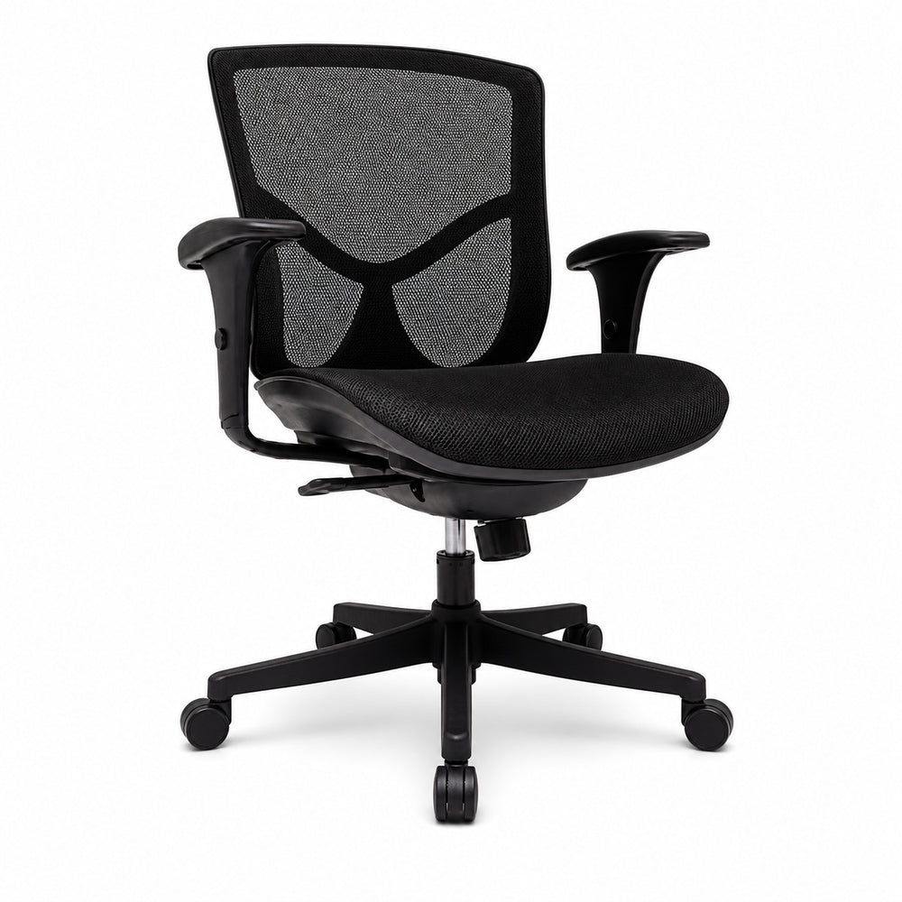 Silla de Oficina Ejecutiva Ejecutivo Respaldo Medio - VERSA ALTUS MIURA - Estructura Aluminio - Asiento y Respaldo en Malla con Soporte Lumbar