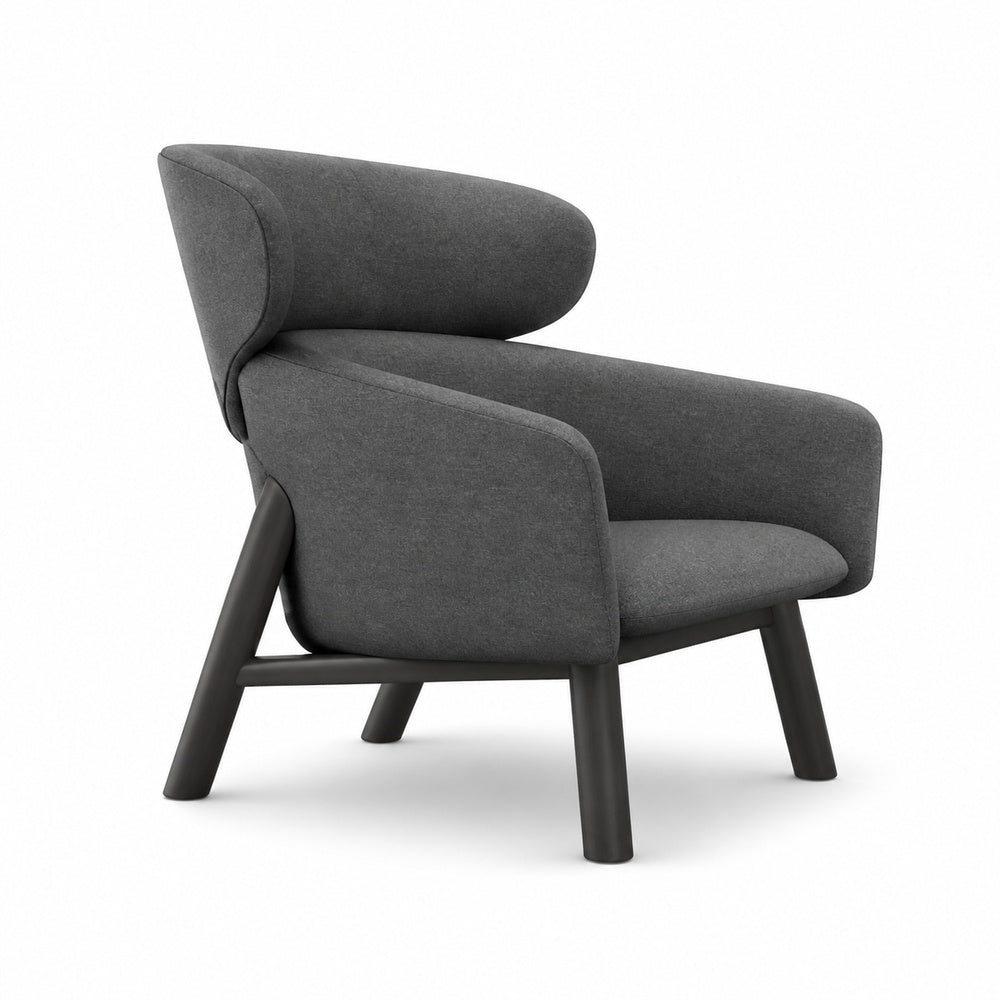 Sillón Ocasional Wingback para Recepción HUG de VERSA OFFSET, vista de tres cuartos sobre fondo blanco