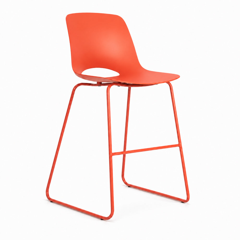 Banco Comercial Alto - VERSA ALTUS PITCH - Estructura Aluminio - H80 W58 L62 cm - Asiento y Respaldo en Polipropileno