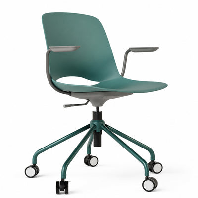 Silla de Oficina Operativa con Metalica - VERSA ALTUS PITCH - Estructura Aluminio - Asiento y Respaldo en Polipropileno