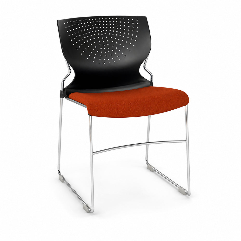 Silla de Oficina de Visita Flex, dibujo tecnico con medidas en centimetros