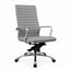 Silla de Oficina Ejecutiva Ejecutivo Respaldo Alto - VERSA ALTUS - Estructura Aluminio - Asiento y Respaldo Tapizado en Pu Gris