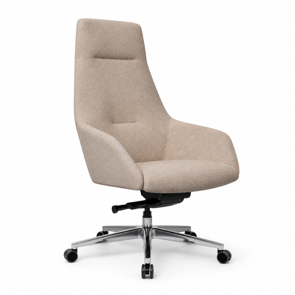 Silla de Oficina Ejecutiva Ejecutivo Respaldo Alto - VERSA ALTUS KENT - Estructura Aluminio - Asiento/respaldo con Espuma Pu Tapizado