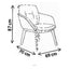 Sillón de Oficina de Visita, dibujo tecnico con medidas en centimetros
