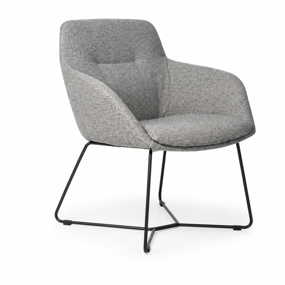 Silla de Oficina de Visita - VERSA ALTUS KENT - Estructura Aluminio - Base Trineo Acero Pintado Negro