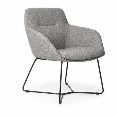Silla de Oficina de Visita - VERSA ALTUS KENT - Estructura Aluminio - Base Trineo Acero Pintado Negro