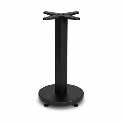 Base pedestal Versa Style Chianti AL-CI100 de plato de acero fundido negro con regatones niveladores