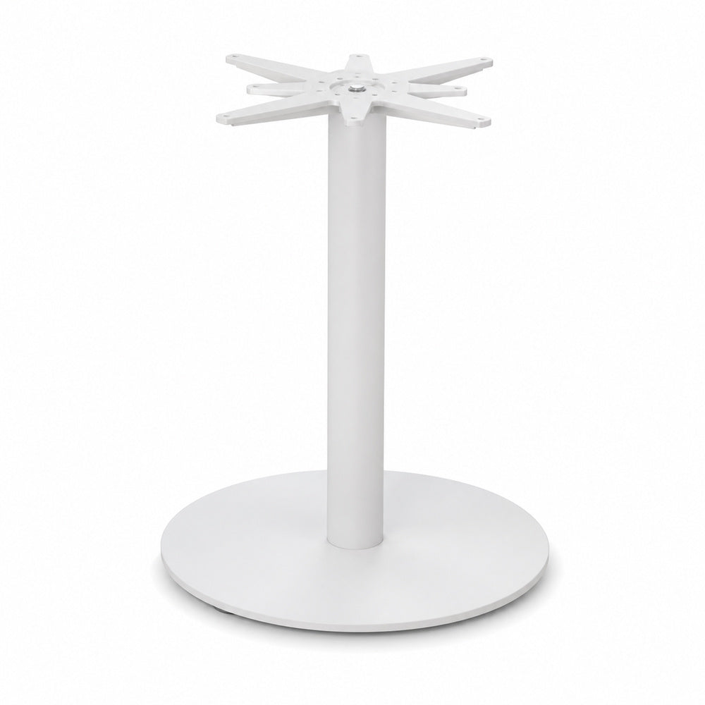 Base pedestal Versa Style Toledo AL-TL100 de plato de acero acabado en pintura blanca base diámetro 500 mm