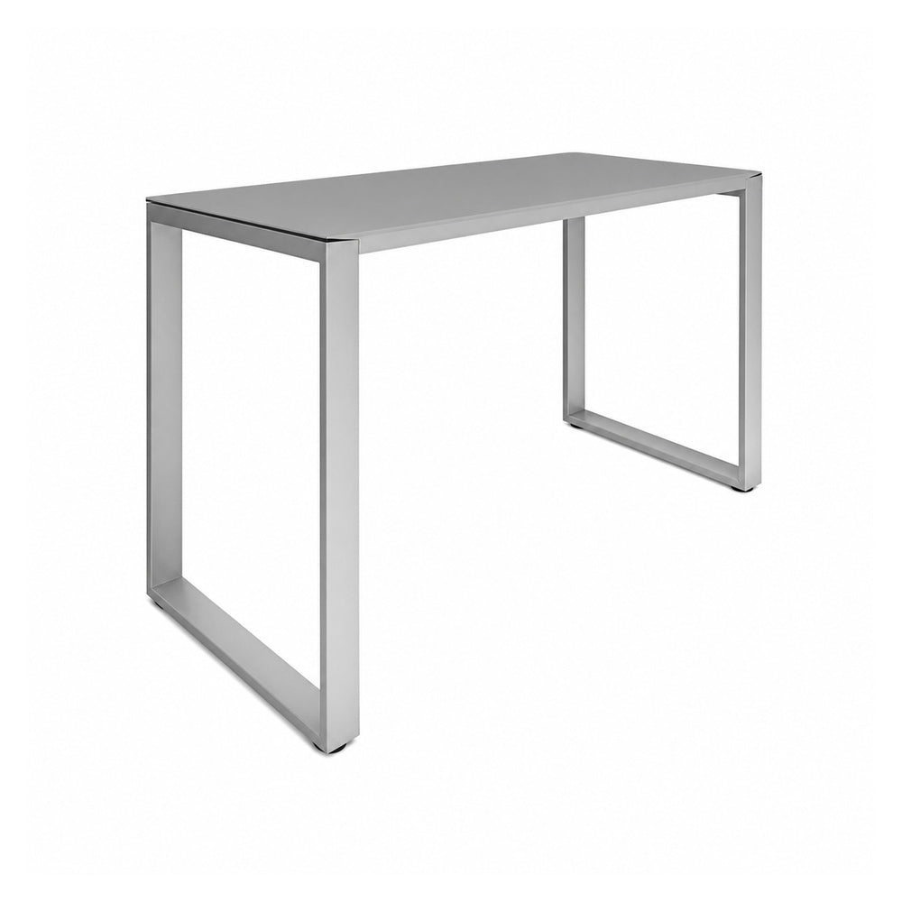 Escritorio de Oficina Operativo con Pata Triangular en Acero - VERSA AXIO - Estructura Blanco/gris - 140×60×75 - Cubierta 16mm