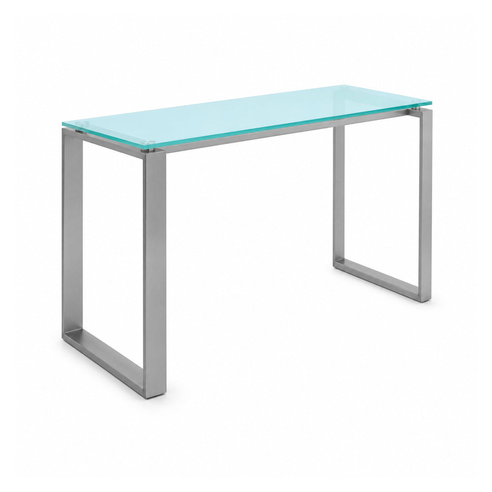 Escritorio de Oficina Operativo con Pata Triangular en Acero - VERSA AXIO - Estructura Blanco/gris - 180×75×75 - Cubierta 16mm