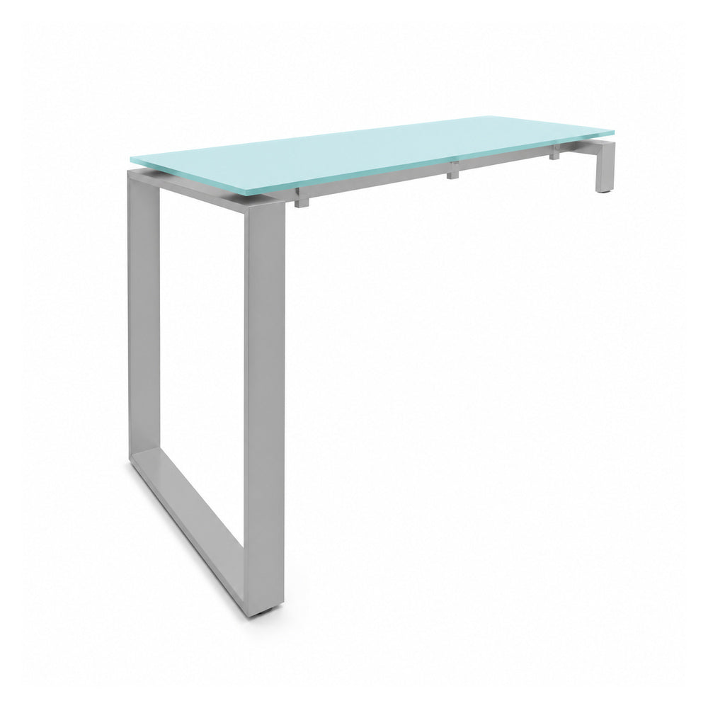 Escritorio de Oficina Fondo 75cm con 2 Patas para Montar - VERSA AXIO - Estructura Blanco/gris - 200×75×75