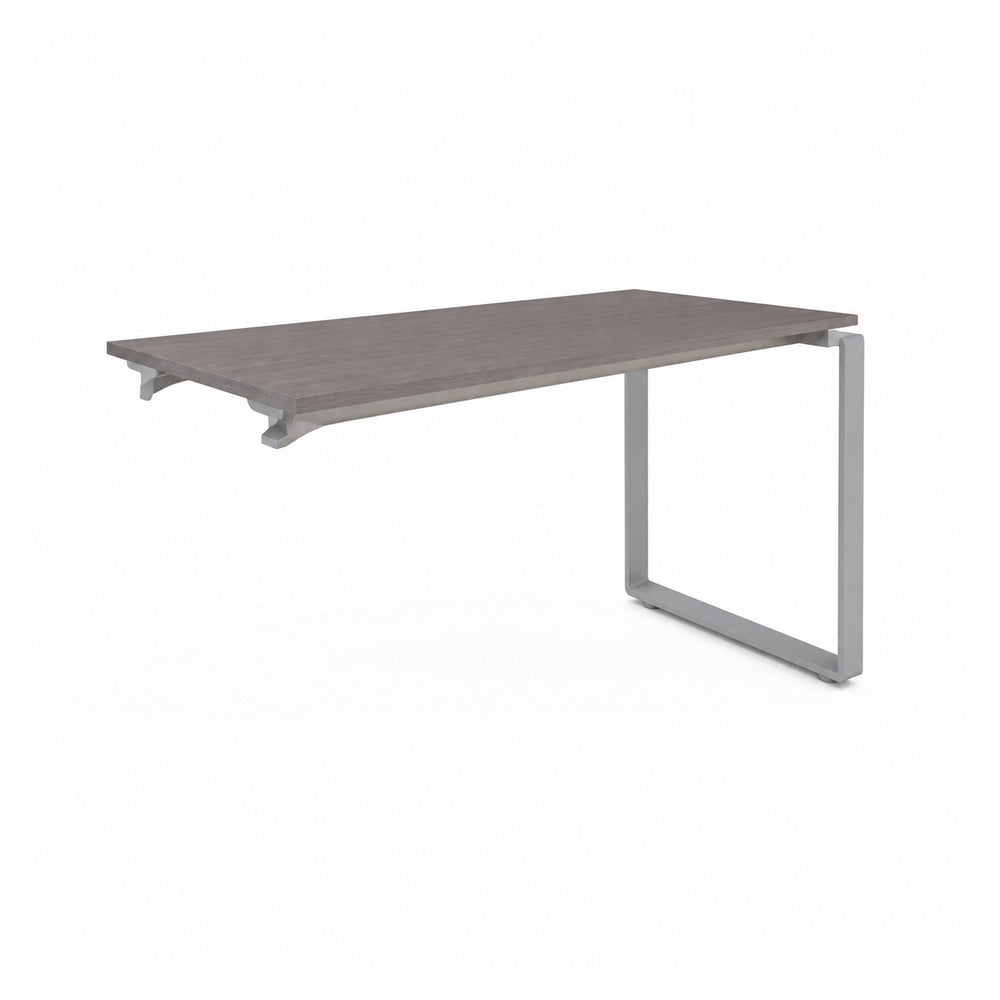 Escritorio de Oficina Configurable en Bateria - VERSA AXIO - Estructura Blanco/gris - 140×60×75 - Posicion Intermedia