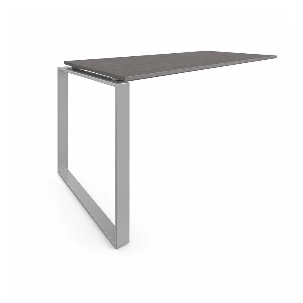 Escritorio de Oficina Configurable en Bateria - VERSA AXIO - Estructura Blanco/gris - 120×75×75 - Posicion Final