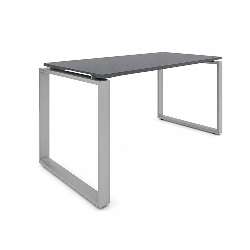 Escritorio de Oficina Configurable en Bateria - VERSA AXIO - Estructura Blanco/gris - 140×75×75 - Posicion Inicial