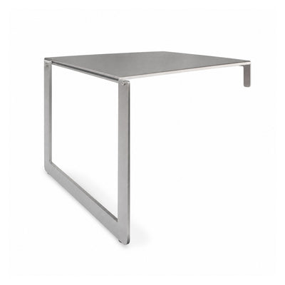 Escritorio de Oficina Bench para 2 Usuarios con 2 Patas - VERSA AXIO - Estructura Blanco/gris - 160×124×75 - Riel Central Aluminio