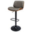 Banco Alto para Barra y Bar - NOGAL BEAT URUGUAY BANC2424342 - Gris - Asiento y Respaldo Tapizados Estructura en Madera