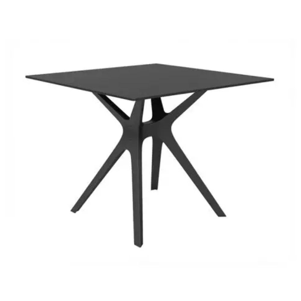 BASE Y CUBIERTA RESOL VELA S 90 X 90 HPL | Pie de Mesa con Cubierta HPL para Restaurante | 72.5 cm | Fibra de Vidrio con PP | Protección UV | Interior + Exterior