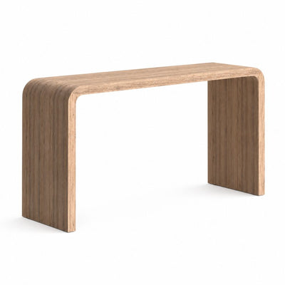 Mesa Periquera Alta para Oficina Tipo Grapa con Esquinas Curvas VERSA CLAMP, 200 × 70 × 105 cm, cubierta y patas en laminado plastico de alta presion, vista de tres cuartos sobre fondo blanco