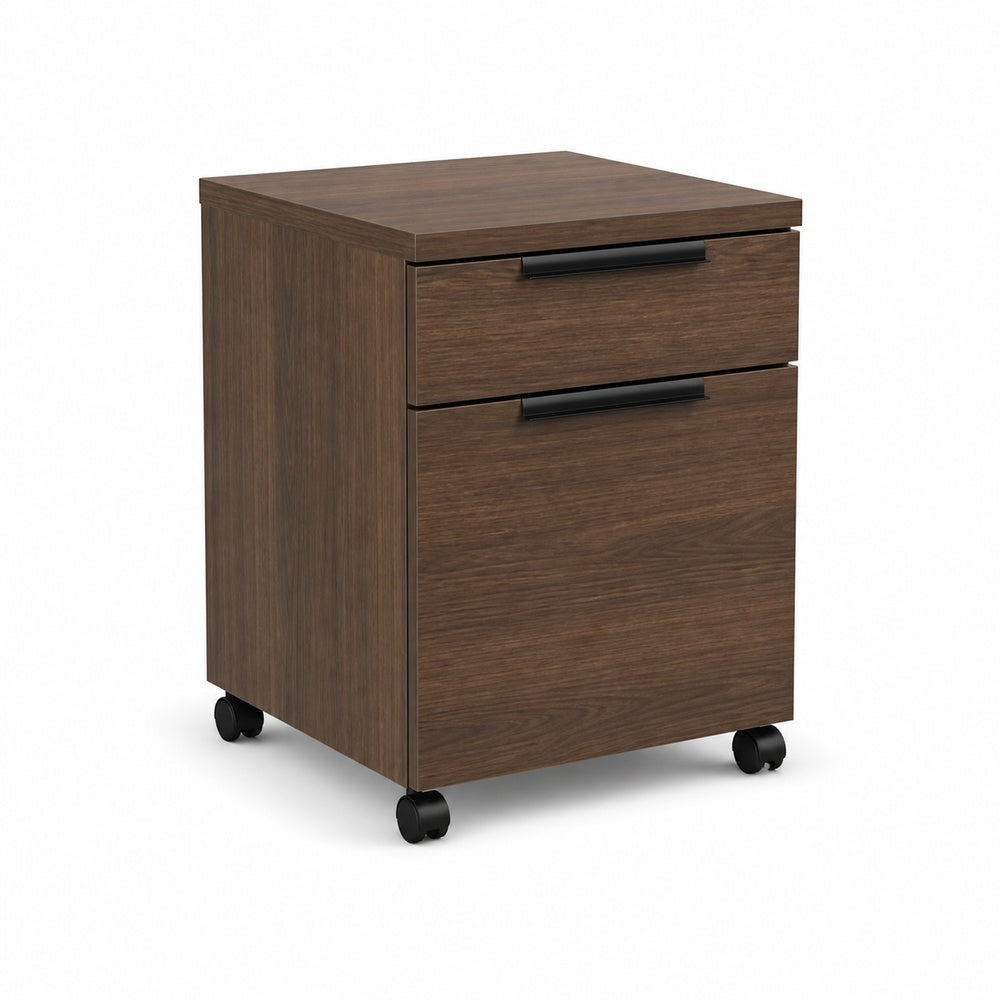 Archivero movil en melamina Grupo Versa Complementos con 1 cajon y 1 gaveta y ruedas, 40x50.5x50