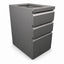 Archivero pedestal metalico Grupo Versa Complementos con 2 cajones y 1 gaveta, cuerpo metalico gris, frente x altura 37.2x71