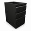 Archivero pedestal metalico Grupo Versa Complementos con 2 cajones y 1 gaveta, cuerpo metalico, frente x altura 37.2x71, estructura negra