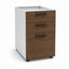 Archivero pedestal metalico Grupo Versa Complementos con 2 cajones y 1 gaveta, frentes melamina/LPAP, fondo 49.5 cm, cubierta melamina, estructura blanca