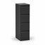Archivero metalico vertical Grupo Versa Complementos con 4 gavetas de archivo, cuerpo metalico, 37.2x50x140, estructura negra