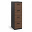 Archivero metalico vertical Grupo Versa Complementos con 4 gavetas de archivo, frentes melamina/LPAP, fondo 49.5 cm, frentes melamina, estructura negra