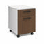 Archivero movil metalico Grupo Versa Complementos con 1 cajon y 1 gaveta, frentes melamina con jaladera Niza, 37.2x49.5x55, frentes melamina, estructura blanca