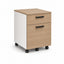 Archivero movil metalico Grupo Versa Complementos con 1 cajon y 1 gaveta, frentes melamina con jaladera Niza, 37.2x49.5x55, frentes lpap, estructura blanca