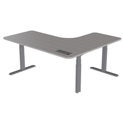 Estación de Trabajo para Oficina en L - OFIK LIVELLO 881 - Cubierta en Melamina y Estructura en Acero