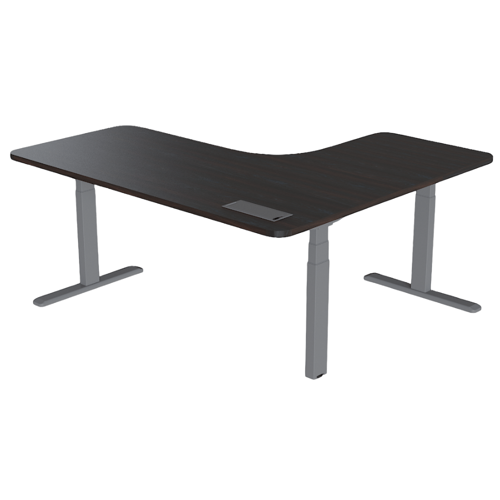 Estación de Trabajo para Oficina en L - OFIK LIVELLO 881 - Cubierta en Melamina y Estructura en Acero