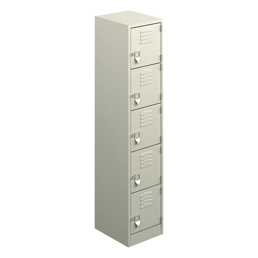 Locker Metálico para Bodega - GEBESA ARCHIVO Y ALMACENAJE - Frente 38 cm - 5 Puertas Estándar