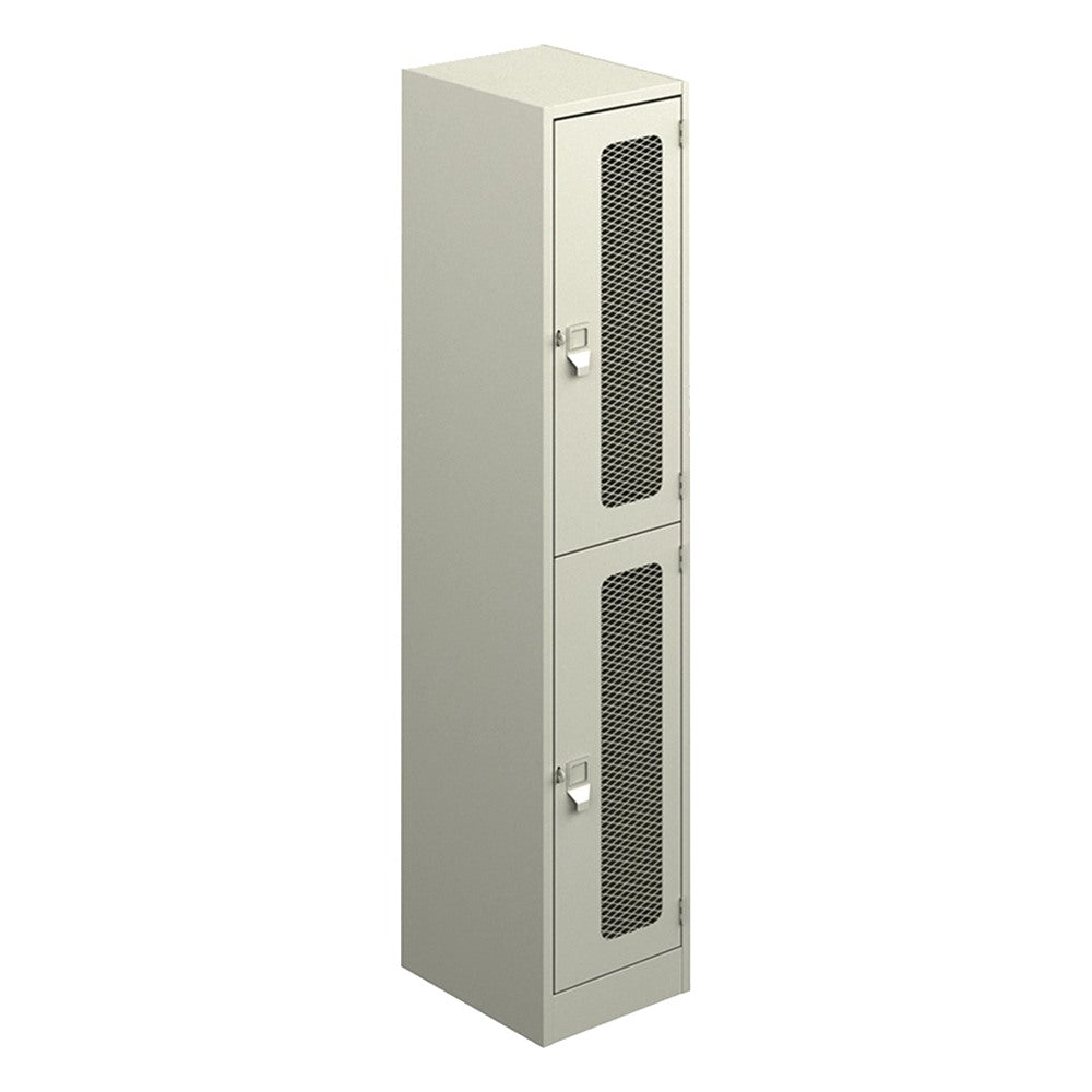 Locker Metálico para Gimnasio - GEBESA ARCHIVO Y ALMACENAJE - Frente 38 cm - 2 Puertas con Malla Estándar