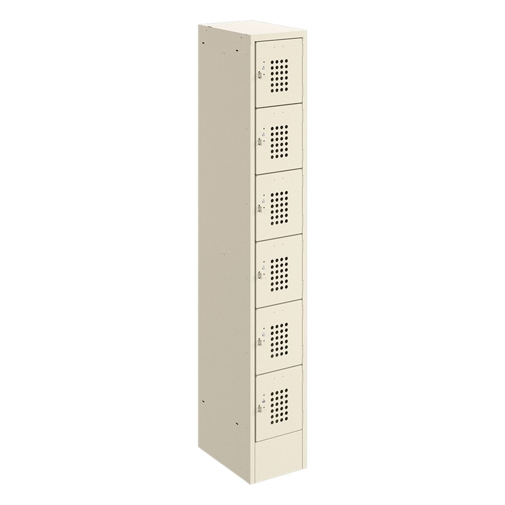 Locker Metálico para Planta Industrial - GEBESA BRIK - Frente 30 cm - 6 Puertas - Fondo 30 cm