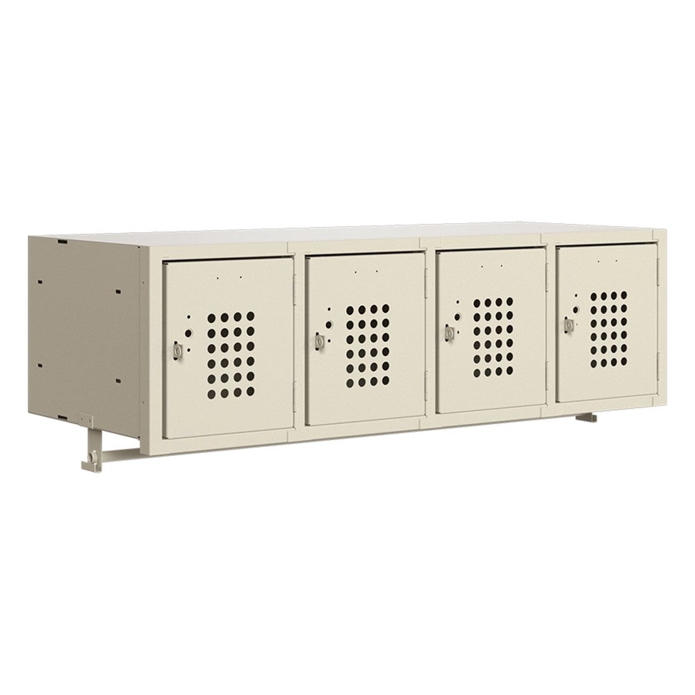 Locker Metálico Horizontal para Bodega - GEBESA BRIK - Frente 114 cm - 4 Puertas - Fondo 45 cm