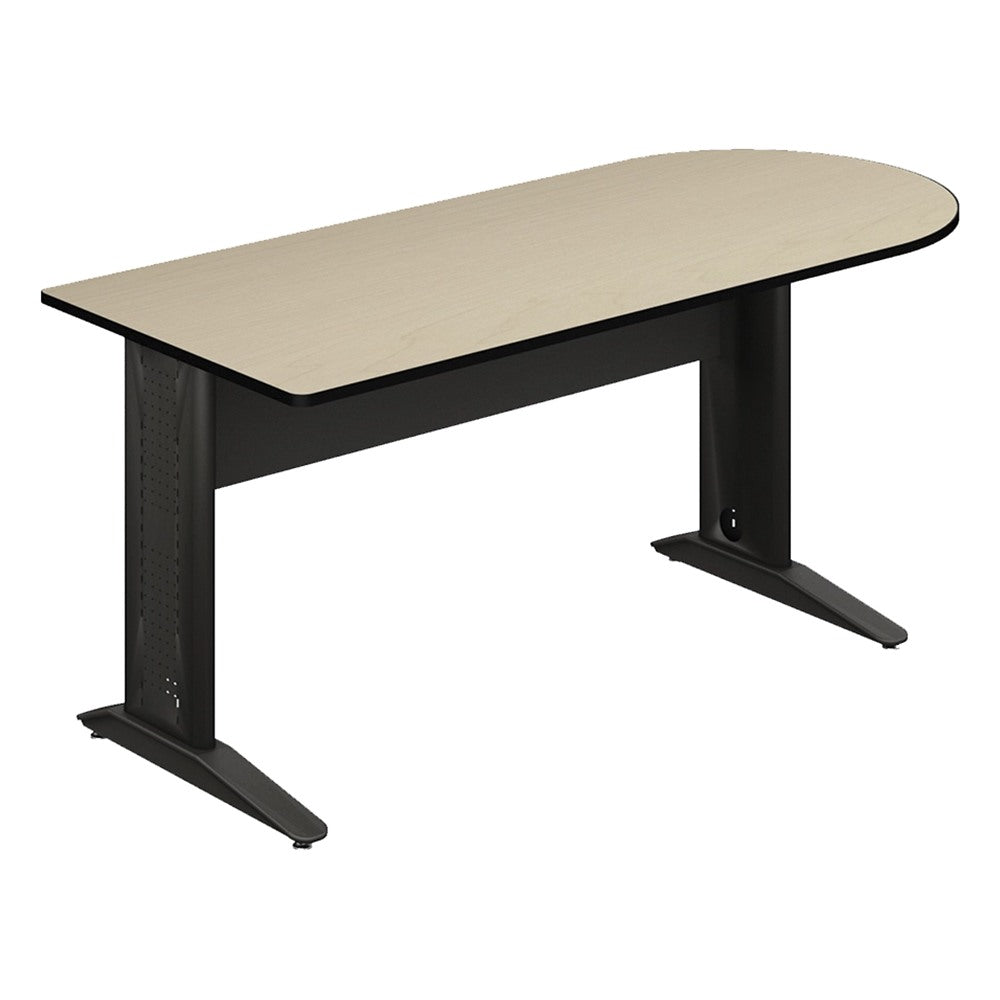 Mesa Peninsular para Oficina - GEBESA CYBER - Frente 160 cm - Estructura Metálica