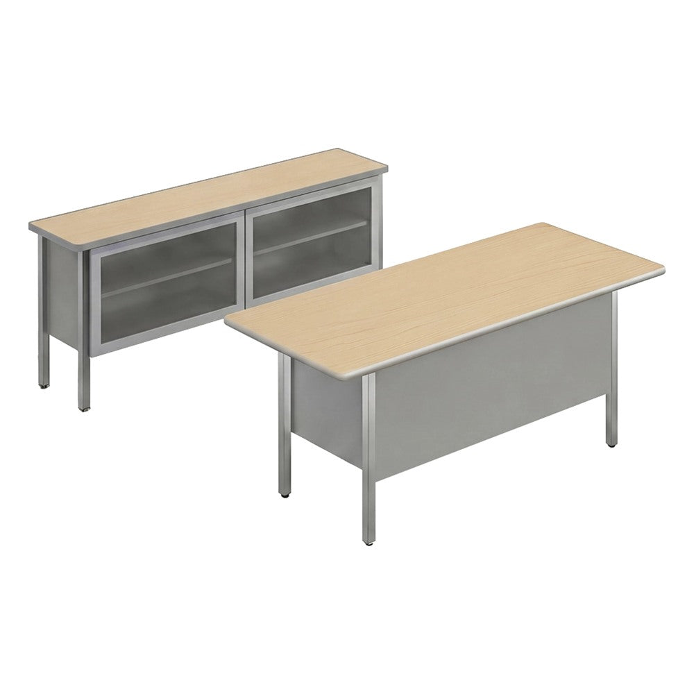 Conjunto Semi Ejecutivo para Oficina Ejecutiva - GEBESA CONCORD - Frente 150 cm - Con Puertas de Vidrio
