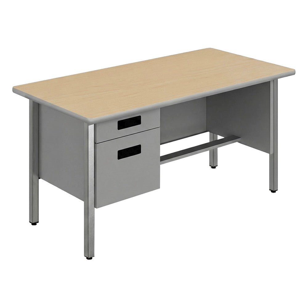 Escritorio 2 Gavetas para Área Administrativa - GEBESA CONCORD - Frente 150 cm - Mano Izquierda