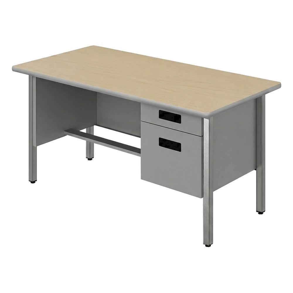 Escritorio 2 Gavetas para Área Administrativa - GEBESA CONCORD - Frente 150 cm - Mano Derecha