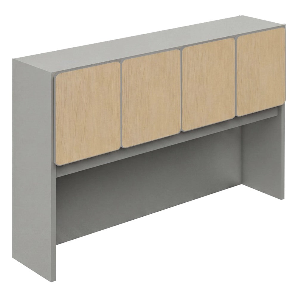 Librero sobre Credenza para Oficina - GEBESA CONCORD - Frente 148 cm - Estructura de Aglomerado