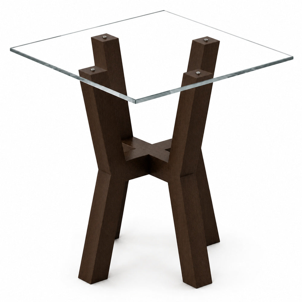 Mesa Esquinera para Sala de Espera Ejecutiva - GEBESA QUADRA - Wengue - 60 x 60 cm