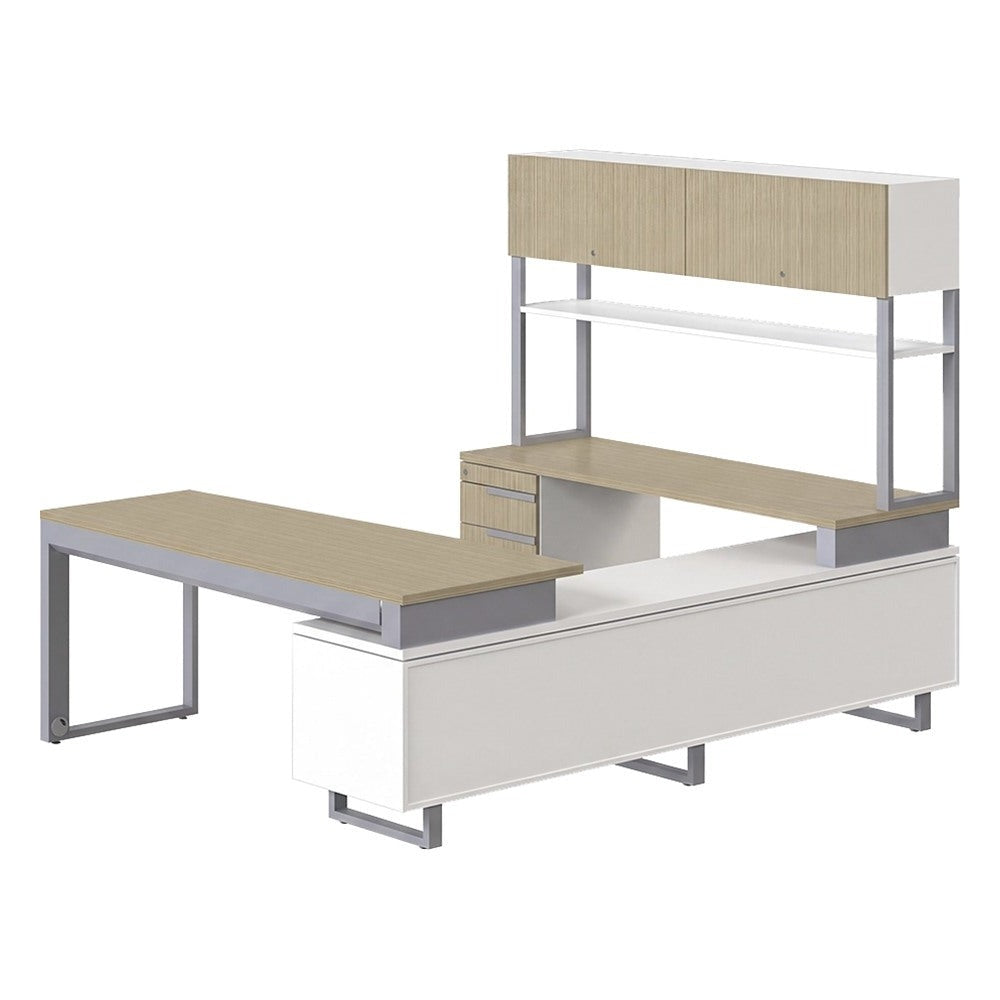 Conjunto Ejecutivo para Oficina Privada - GEBESA G-CONNECT - Pata “O” - Frente 180 cm - Izquierda
