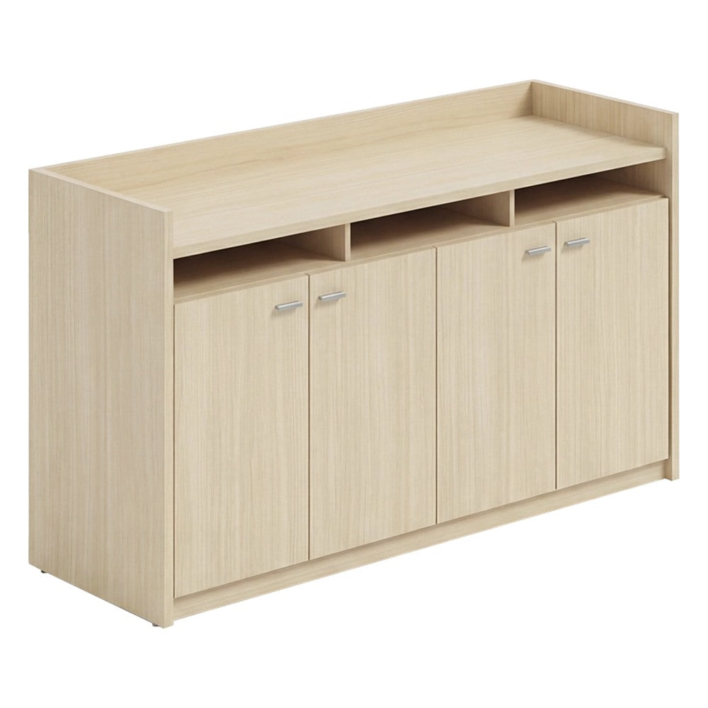 Credenza para Oficina Ejecutiva - GEBESA MESAS CONFIGURABLES - 4 Puertas - Frente 180 cm - Cuerpo Baja Presión y Frentes de Chapa